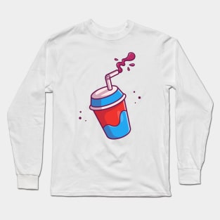 Juice Cup Cartoon Long Sleeve T-Shirt